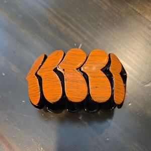 Stylish Black and Orange Bracelet